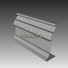 Classic Wall Decoration Line Pattern 3d model