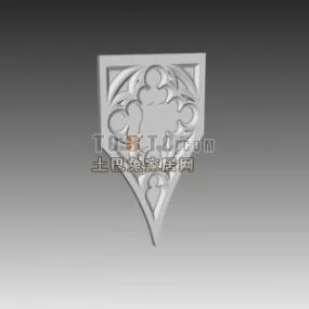 Wall Decoration Medieval Badge Shape 3d model