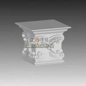 Construction Column Head Classic Carved Style 3d model