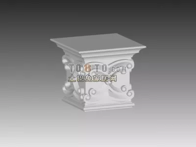 Chinese Baluster Column 3d model