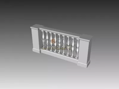 European Handrail 3d model
