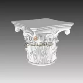 Classic Rome Column Stone Material 3d model