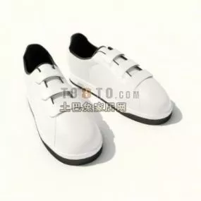 White Women Shoes 3d model