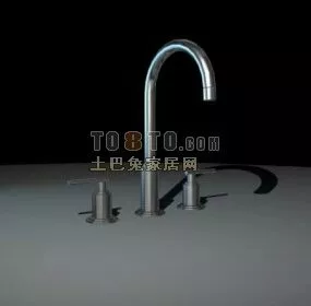 Water Tap Chrome Material 3d model