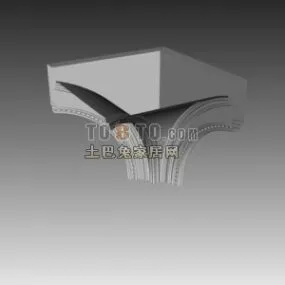 European Wall Head Square Shape 3d model