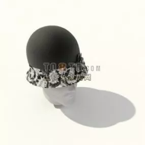 Woman Hat Texture On Edge 3d model
