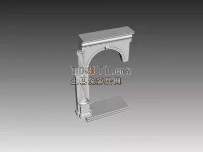 European Component Arc Gate Marble 3d model