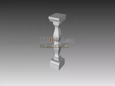 Stone Handrail 3d model Stone Handrail 3d model