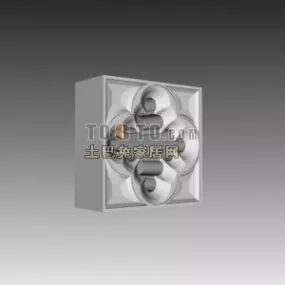 Carved Square Frame 3d model