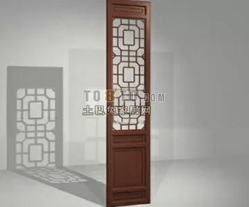 Room Single Door With Handle 3d model