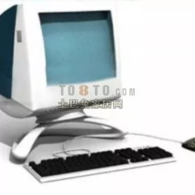 1990s Pc Computer With Crt Monitor 3d model
