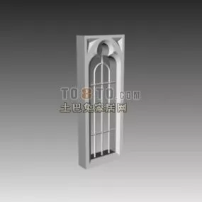 European Wall Carved Decoration 3d model