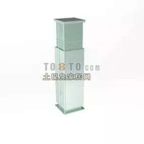 Construction Column Square Style 3d model