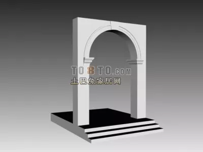 Corner Arc Wall 3d model