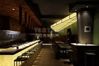 Restaurant Interior Furniture And Lighting Decoration 3d model Restaurant Interior Furniture And Lighting Decoration 3d model