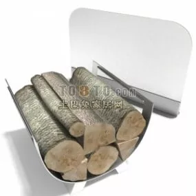 Kitchen Log With Holder 3d model