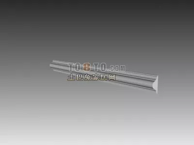Long Molding Component 3d model