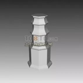 Column Base Stone Finished 3d model
