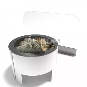 Contemporary Stylish Flowerpot 3d model