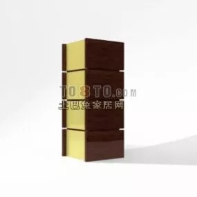 Square Column Wooden Cover 3d model