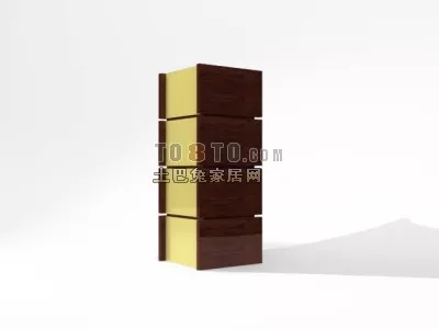 European Entrance Column Wall 3d model