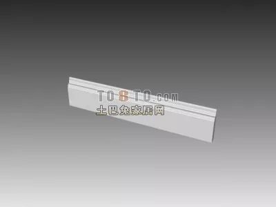 European Carved Frame On Wall Decoration 3d model