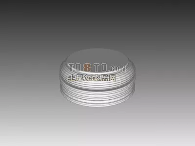 European Single Column With Wall 3d model