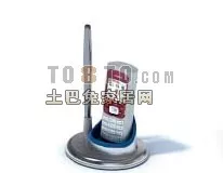 Vintage Phone With Stand 3d model