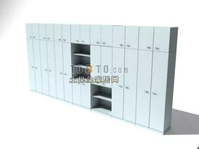 White Bedside Table Antique Style 3d model