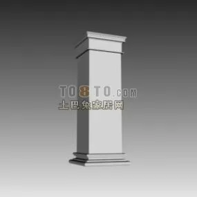 Square Column Classic Decoration 3d model