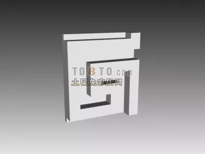 European Oval Frame Carved Style 3d model