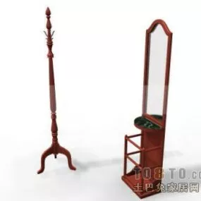 Dresser Table With Clothes Hanger 3d model