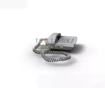 Grey Wire Phone 3d model Grey Wire Phone 3d model