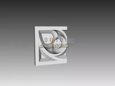 Plaster Carved Frame Block 3d model Plaster Carved Frame Block 3d model