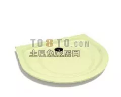 Shower Basin Floor Curved Shape 3d model
