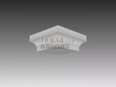 European Stone Column Head 3d model European Stone Column Head 3d model