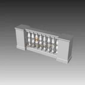 Handrail Antique Western Style 3d model