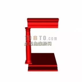 Roman Column With Wall Floor Construction 3d model