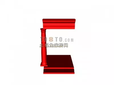 European Entrance Column Wall 3d model