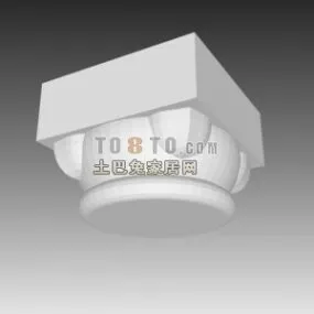 Column Head Stone Material 3d model