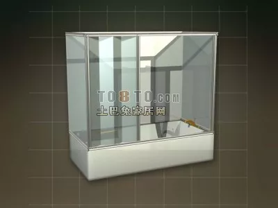 Corner Bathtub With Sanitary 3d model