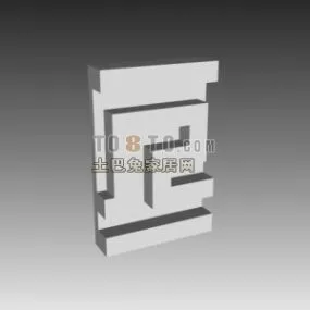 Frame Decoration Straight Line Pattern 3d model