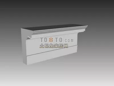 Wood Carving Tea Tablet 3d model