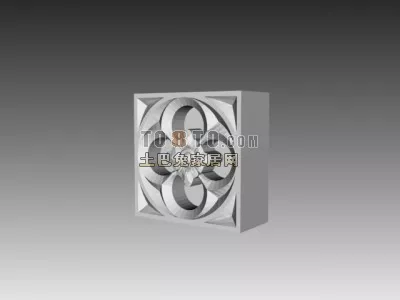 Square Frame Decoration Carved Style 3d model Square Frame Decoration Carved Style 3d model