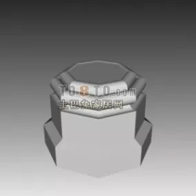 Classic Column Base Stand 3d model