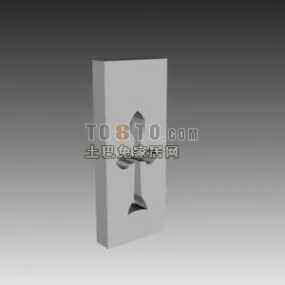 Carved Cross On Wall 3d model
