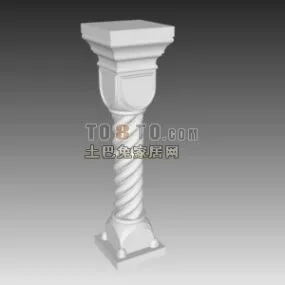 Construction Handrail Stone Material 3d model