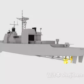 Naval Warship 3d model
