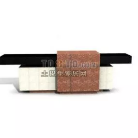 Modern Boss Table Marble Finish 3d model