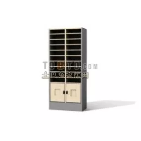 Office Cabinet Multiple Shelf 3d model